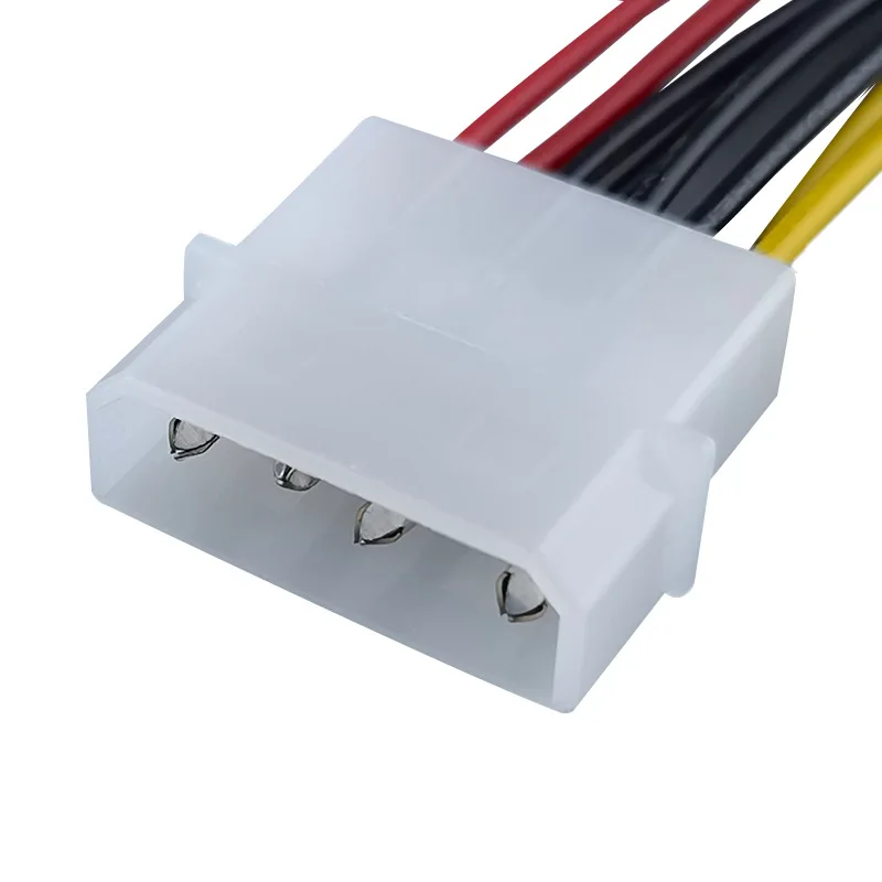 5Pcs Molex D 4Pin to 3Pin Fan Splitter Cable, 1 to 4 PC Case Fan Speed Control Extension Wire, 5V 12V