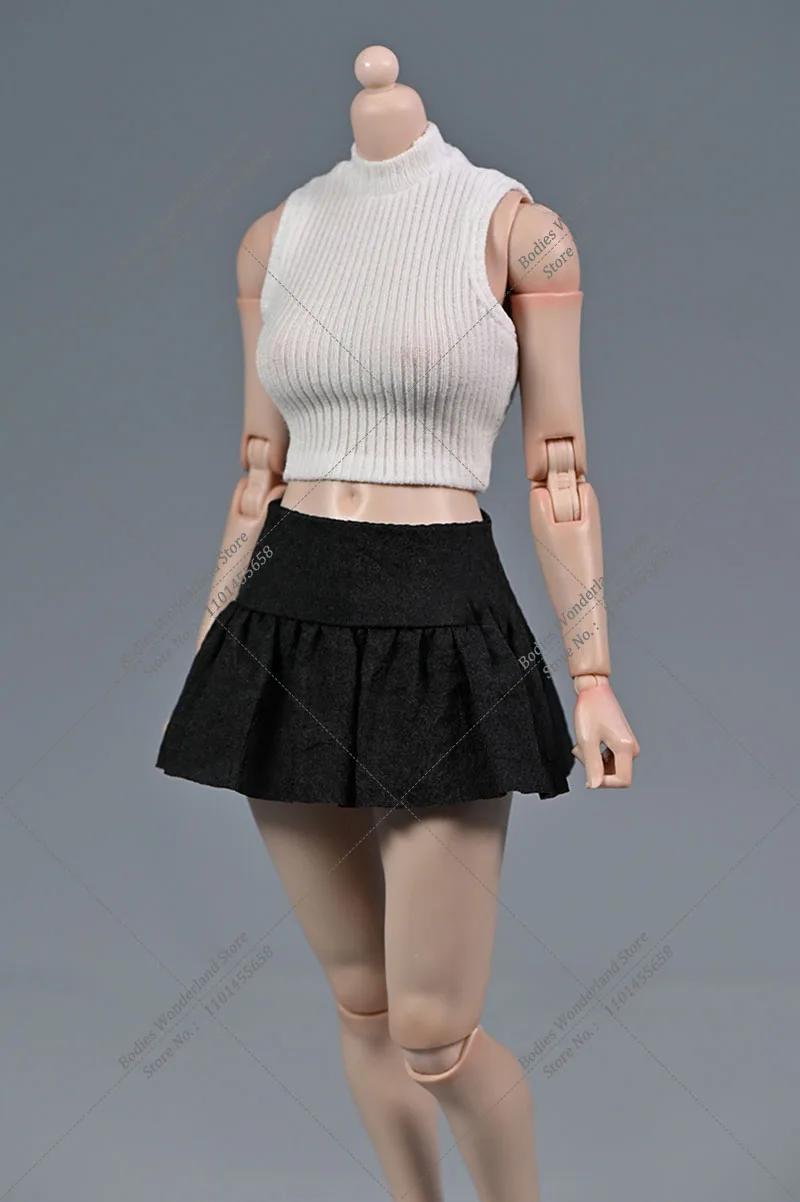 1/6 Scale Women's Clothes Mini JK Pleated Skirt Model for 12Inch Worldbox AT201 Female Action Figure Body