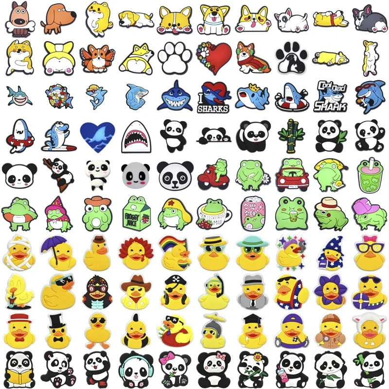 

93-115 Pieces Bulk Shoe Charms for Crocs Accessories Animal Shoes Charm for Croc Decorations Pins Men Jeans Woman Clogs Clips