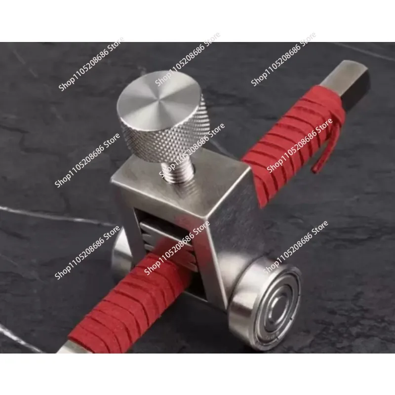 Stainless Steel Fixed Angle Sharpener Clamping Width Adjustable Carving Seal Knife   1pcs