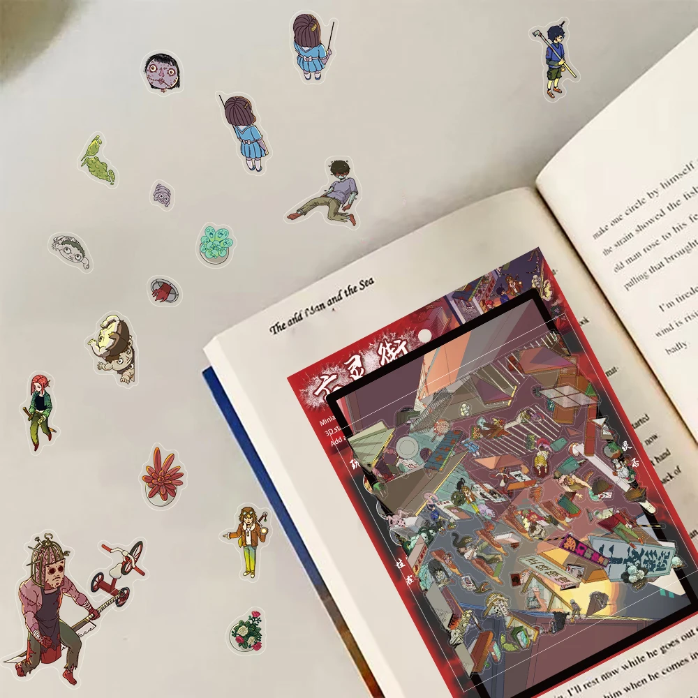 

4PCS Undead Street Sticker Motorcycle Cartoon Cafe Funny Skateboard Bicycle Graffiti Exquisite Phone Landscape Stickers