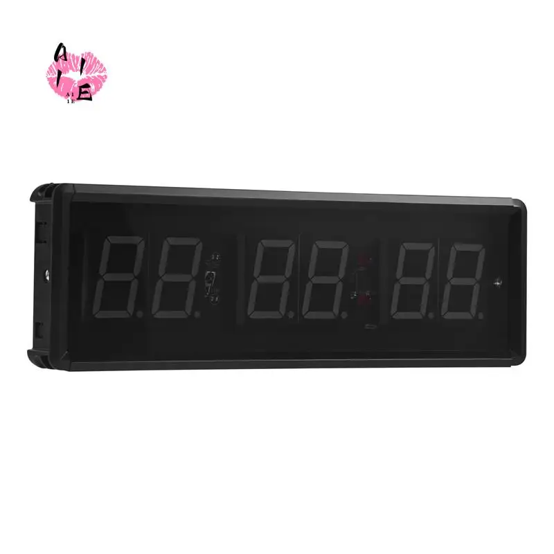 

A11E-Gym Timer,LED Interval Timer Digital Countdown Wall Mounted Clock Fitness Timer,Digits Down/Up Clock Stopwatch For Home