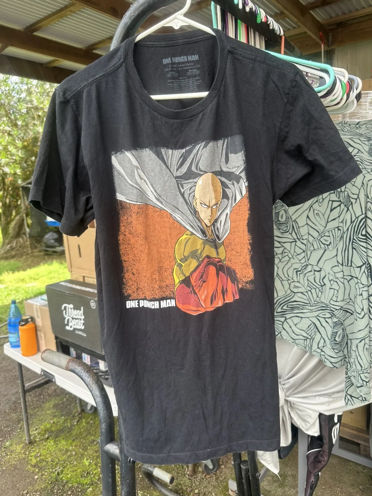 تي شيرت One Punch Man Saitama Punching مقاس كبير