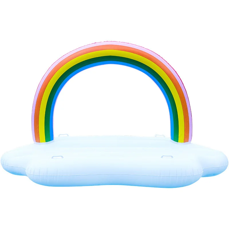 

Adult inflatable water floating row swimming ring mount, casual rainbow cloud row, thickened life buoy