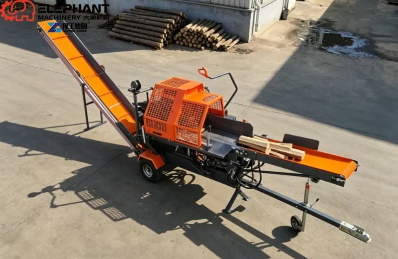 5 Ton Hydraulic Wood Splitter Compact Portable Fire Wood Splitter Machine For Household Backyard Application