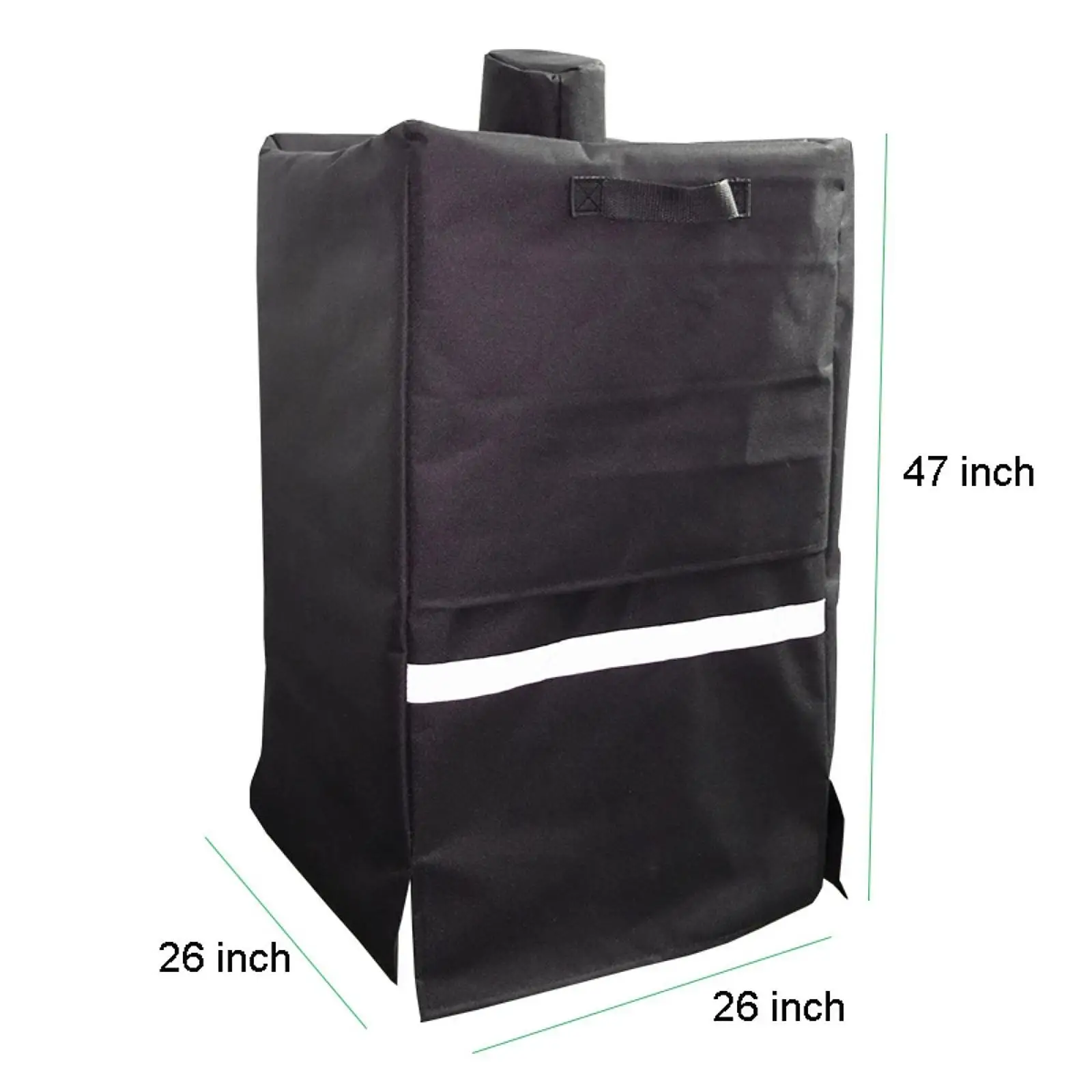 BBQ Grill Cover Sturdy Convenient Waterproof Smoker Cover for Garden Outside