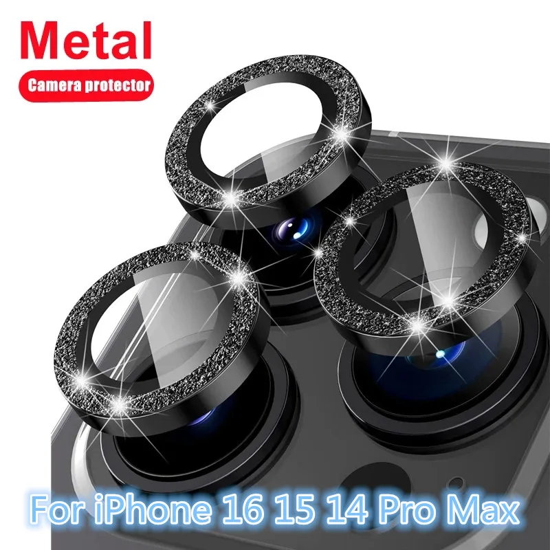 Metal Protective Glass For iPhone 16 Pro Max 16Plus 16Pro Camera Lens Protection Glass For iPhone 14 15Plus 15Pro Max Film