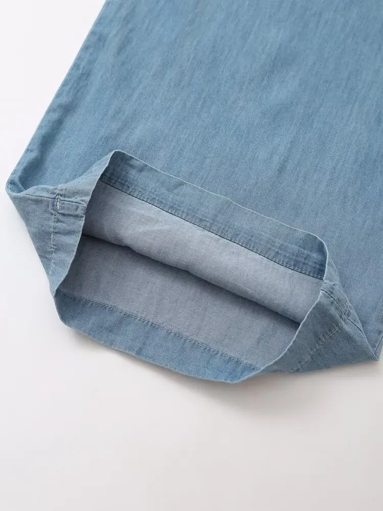 Maxdutti With Belt Casual Blue Loose Jeans Wide Leg Pants Women Minimalist And Fashionable Sky Trousers Women
