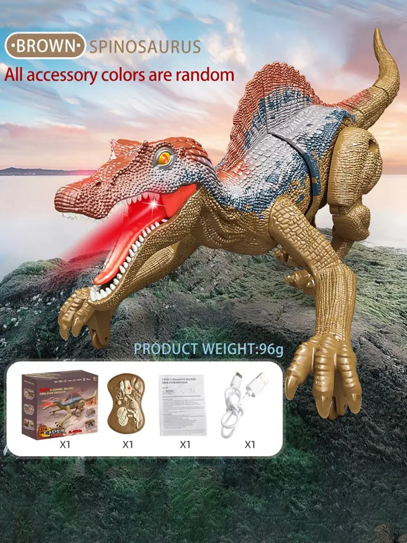 RC Dinosaur Toy ABS Plastic 5- - Kids Toys Channel 评论和价格