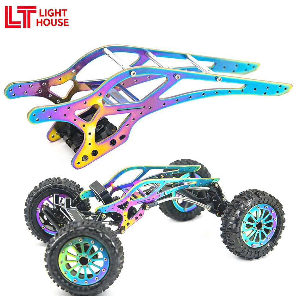 

LIGHT HOUSE Aluminum Frame Chassis Brass AX24 Skid Plate Aluminum Spacer for SCX24 RC cars upgrade parts