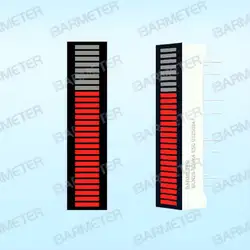 Barra de luz LED roja, dispositivo de visualización de equipo de audio, 2 BL28Z-3005SA04Y, 28 segmentos