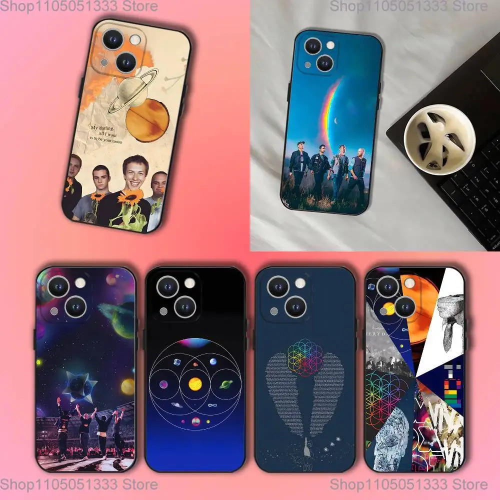 

C-ColdplayS Of Moon Music Phone Case For iPhone 16,15,14,13,12,11,Pro,XS,Max,XR,Plus,E,SE4,Mini Black Soft Cover