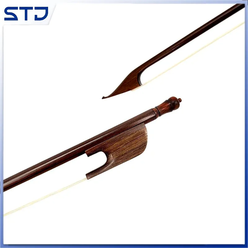 Baroque natural Style Professional blackwood viola bow, blackwood frog, Siberia white horsetail horsehair