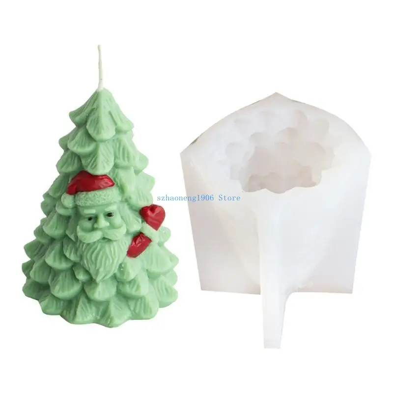 85LF قالب من السيليكون شجرة عيد الميلاد شمعة قوالب الراتنج المسبوكات قوالب قالب خبز الكعك #2