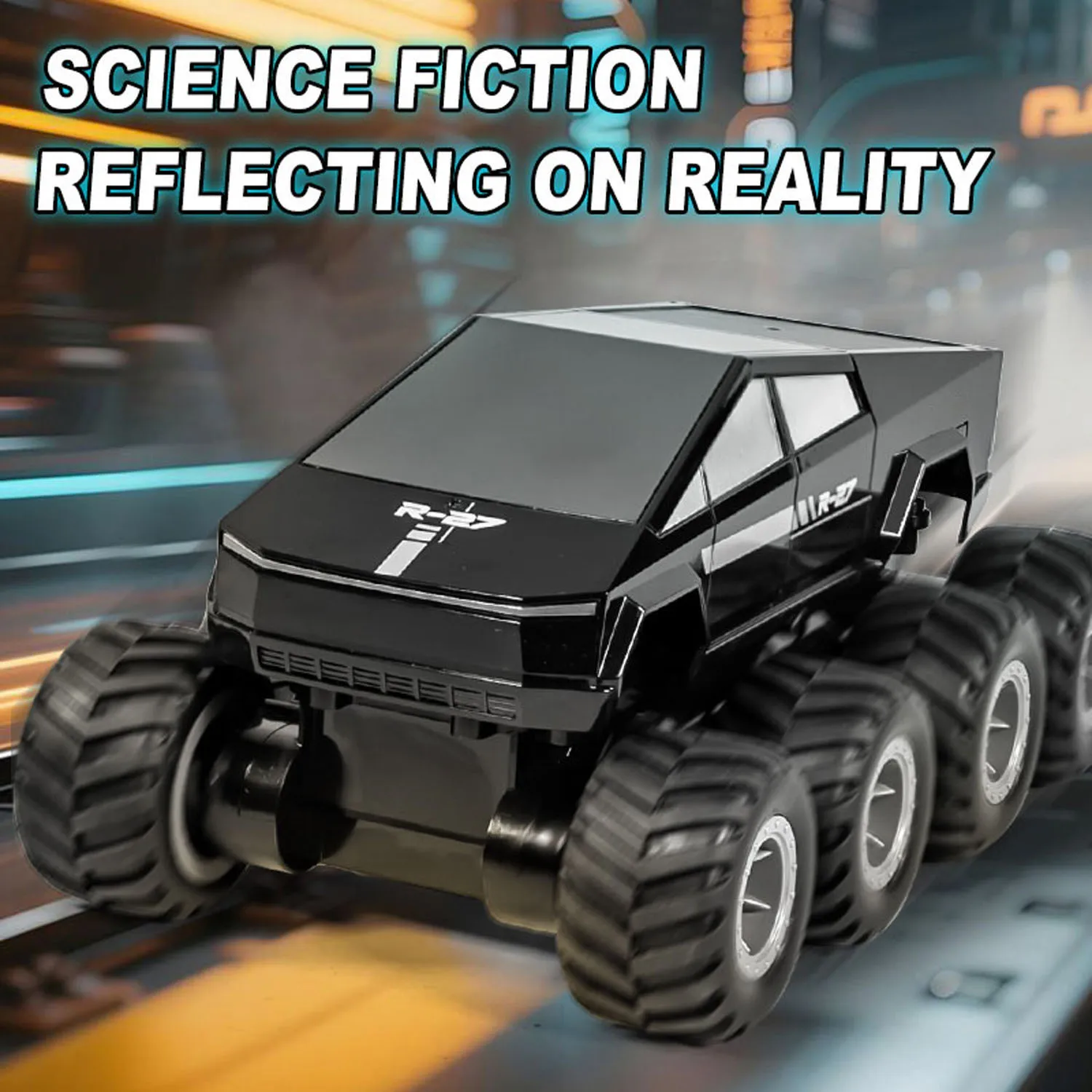 

Toy 1/18 8*8 2.4G Radio Control Stunt Pickup Truck Q218 RC Amphibious Vehicle Waterproof All Terrain Controlled Off Road Car RTR