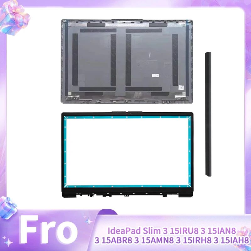 Nueva cubierta de repuesto para portátil IdeaPad Slim 3 15IRU8 15IAN8 5AMN8, cubierta trasera LCD, bisel frontal y cubierta de bisagra