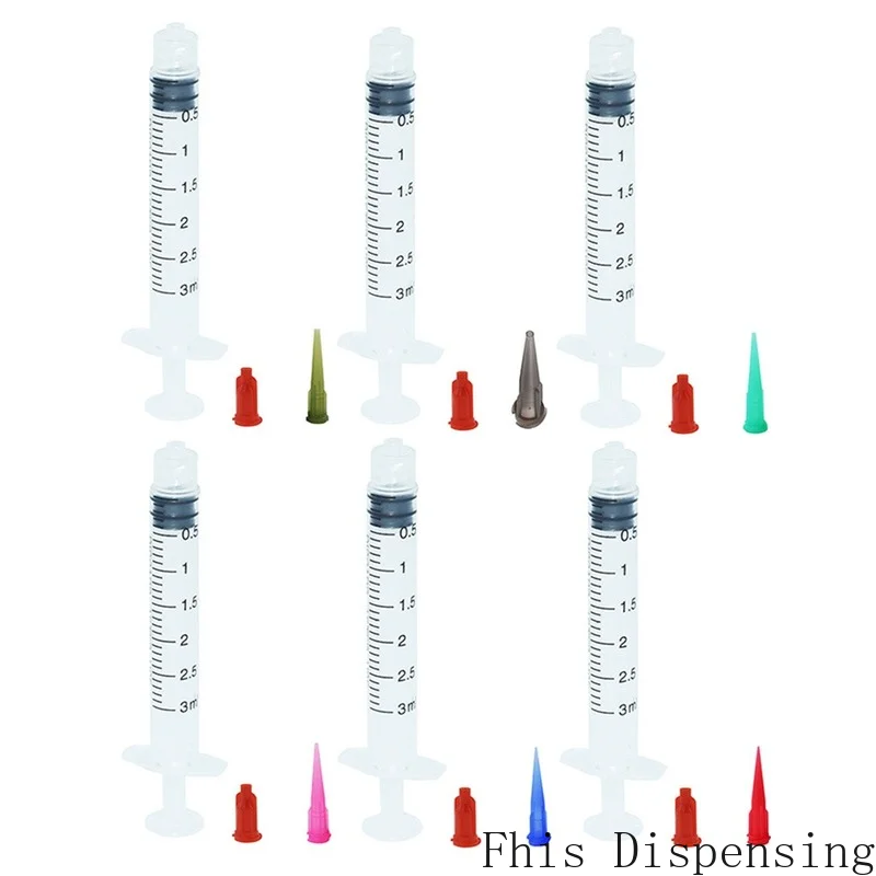 Tip+Cap Dispensing Pack of 5 3ml Syringe Plastic Tapered Blunt