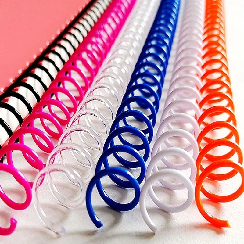 10PCS A4 Plastic 46 Hole Loose Leaf Binders Ring Binding Coil Spring Spiral Rubber Notebook Paper Book Buckle Office Supplies