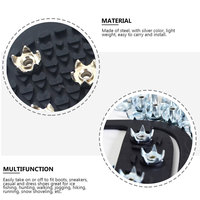 20pcs Anti Slip Ice Cleats Shoes Spikes Steel Non Skid Grips for Boots Snow Covers Climbing Crampons Hiking Walking Fishing