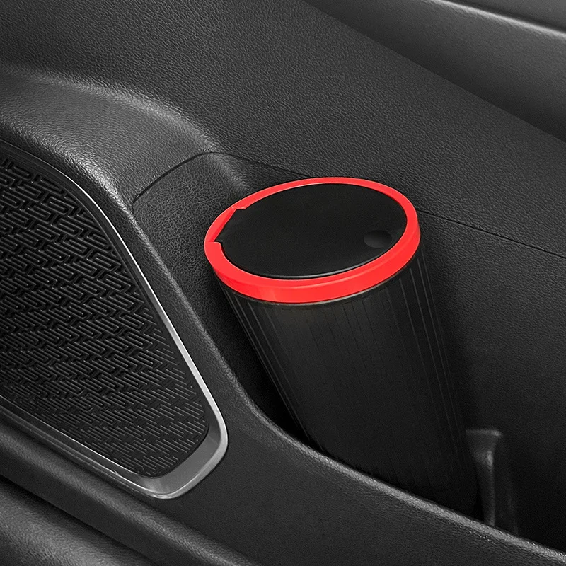 Car Trash Bin Can Mini Auto Dust Organizer Car Interior Rubbish Bag Garbage Container Storage Box Bucket Auto Accessor view 5