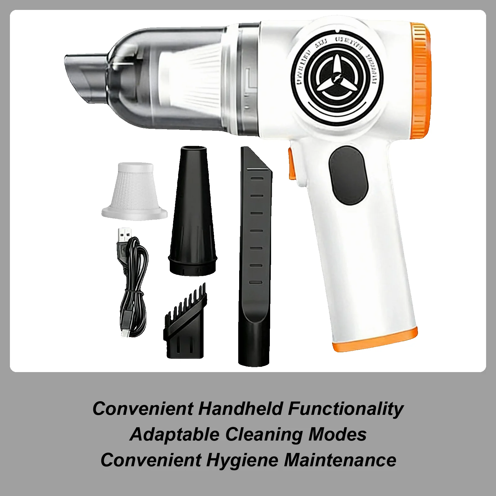 Car Suction Vacuum Portable Car Cleaner 15000Pa Rechargeable Detailing Duster for Household Furniture Sedans SUVs RVs Vehicle