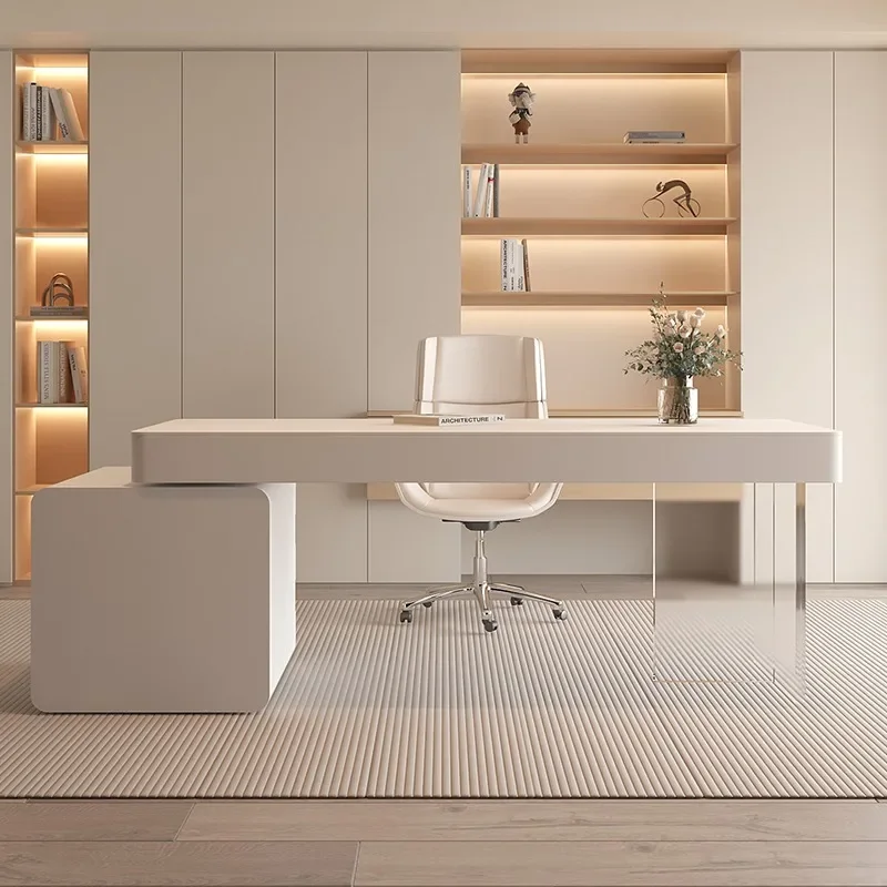 Manager Strong Executive Office Desk Wood Big White Modern Executive Office Desk Luxury Drawers Scrivania Small Spaces Furniture