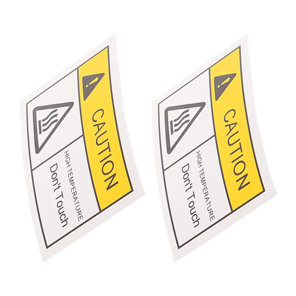 

2 Sheets Hot Surface Warning Stickers High Temperature Warning Labels Caution Decals for Mechanical Equipment Safety Signs