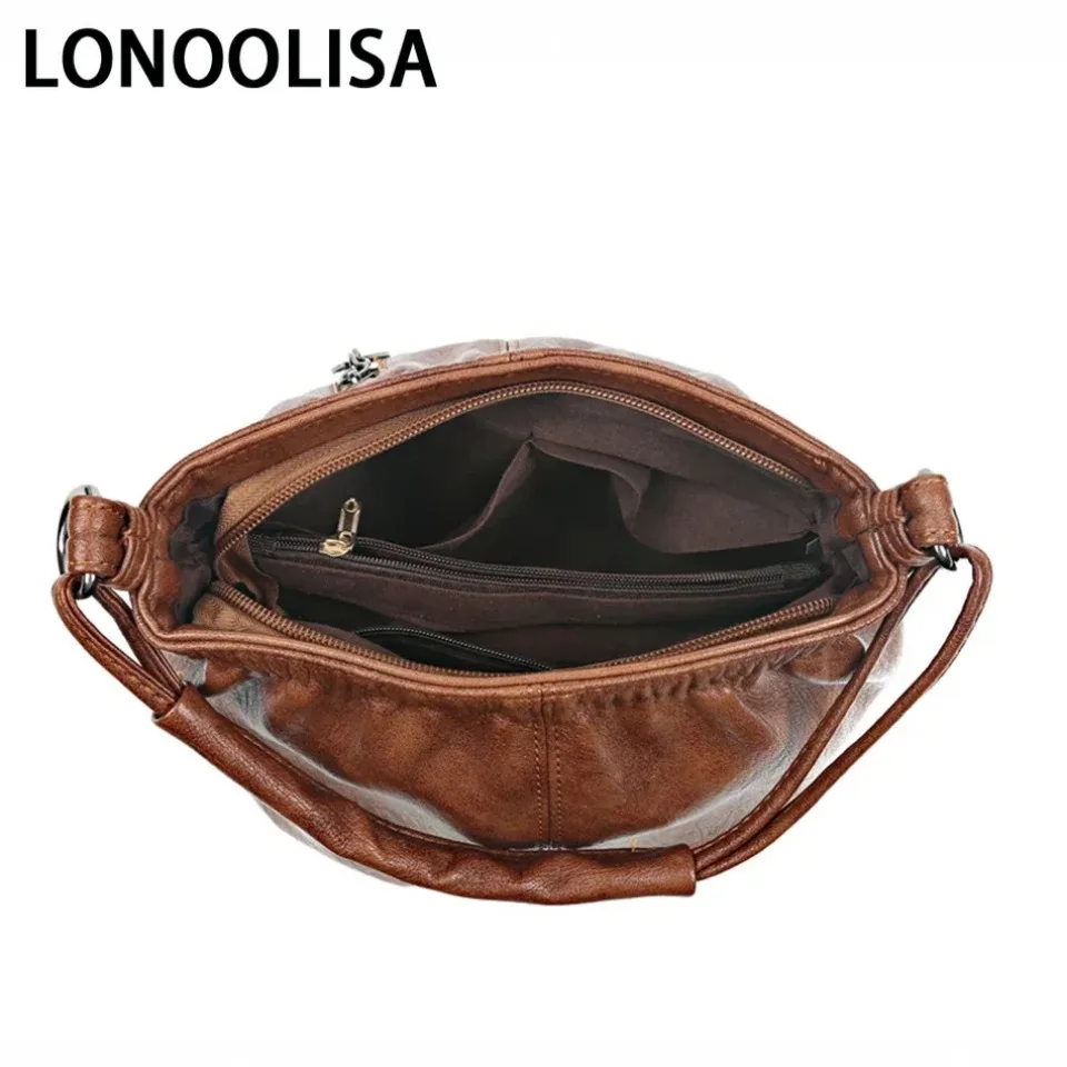 New Soft Leather Shoulder Crossbody Bags for Women High Quality Ladies Messenger Bags Fashion Female Purses and Handbags