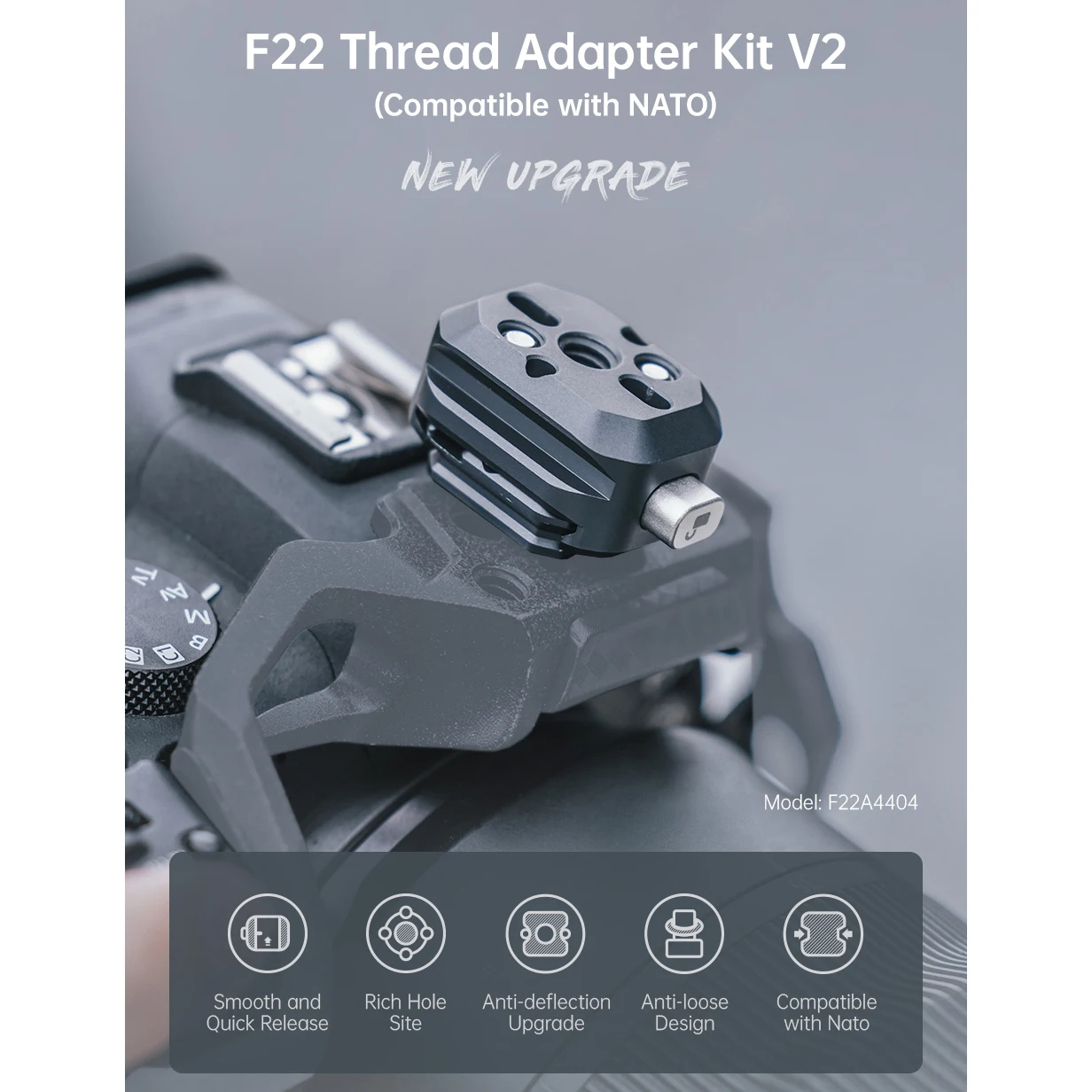 FALCAM F22 Thread Adapter Kit V2 Quick Release System QR Plate 1/4