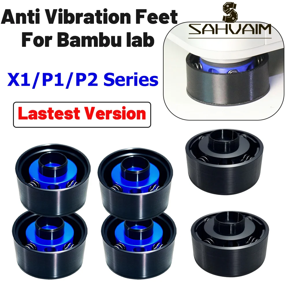 Bambu Lab P2S用アップグレード、防振足、滑り止め、耐衝撃、クワッド