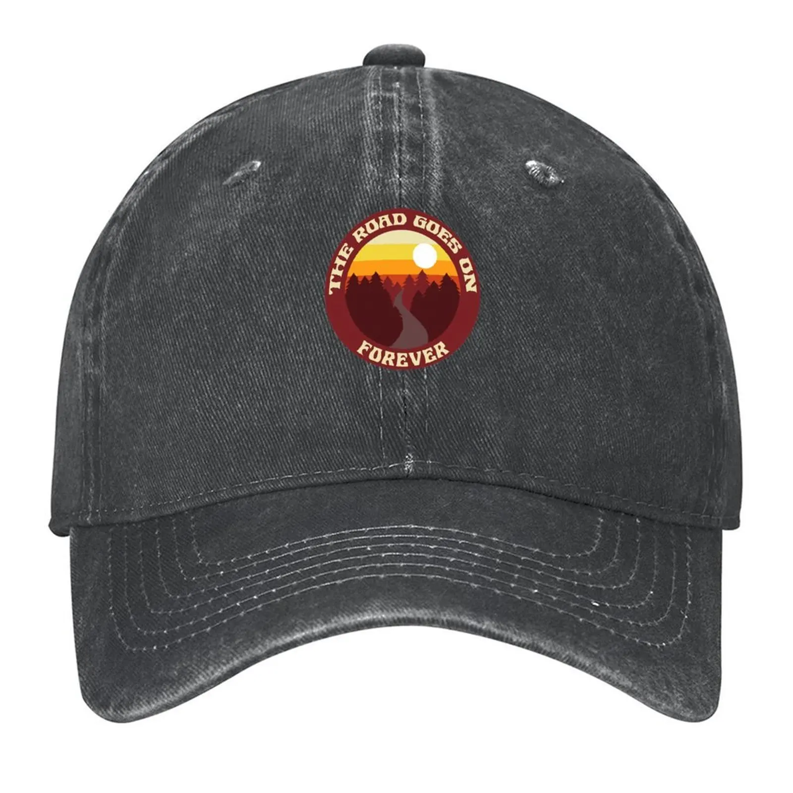 

The Road Goes On Forever Baseball Cap Beach Outing Cosplay Beach Bag luxury caps Women's Beach Outlet 2025 Men's