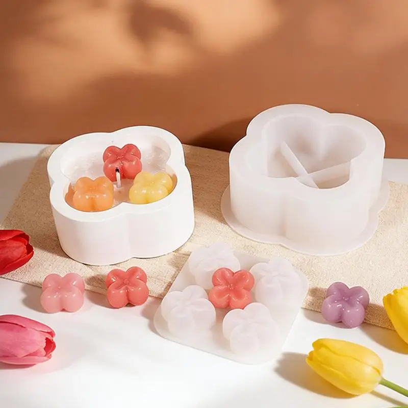 Premium Flower Silicone Mold Set for Professional Candle Making and Superior Resin Mold Quality for Pottery