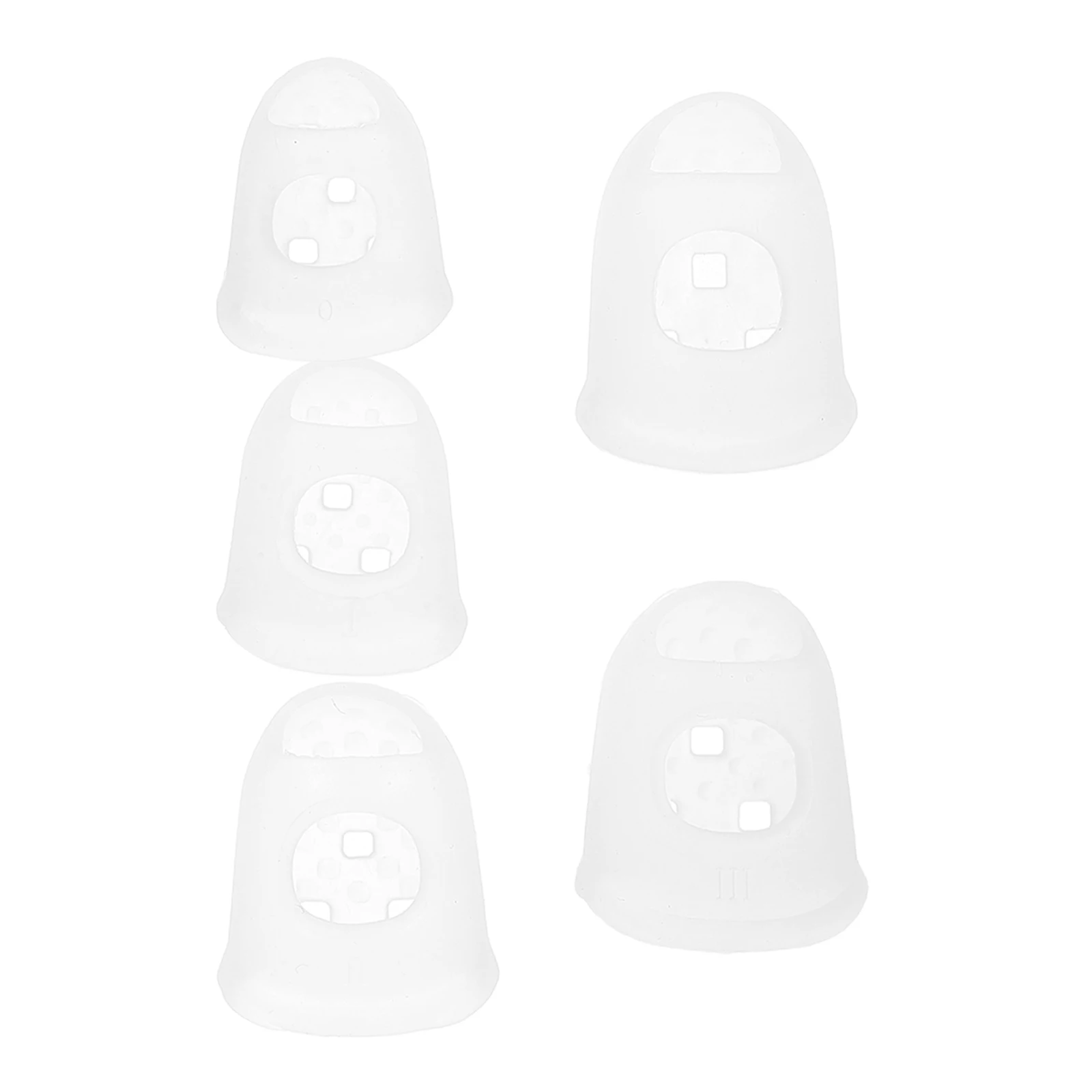 

5 pcs Guitar Finger Cots Silicone Sleeve Transparent Fingertip Protector Practice Beginner AntiPain Reusable KnuckleGuards