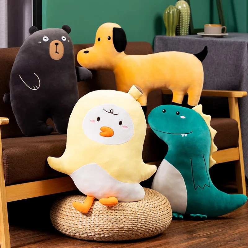 

New 3D Animal Plush Toy Dinosaur Dog Bear Banana Duck Stuffed Doll Pillow For Girls Children Kids Baby Birthday Gift Christmas
