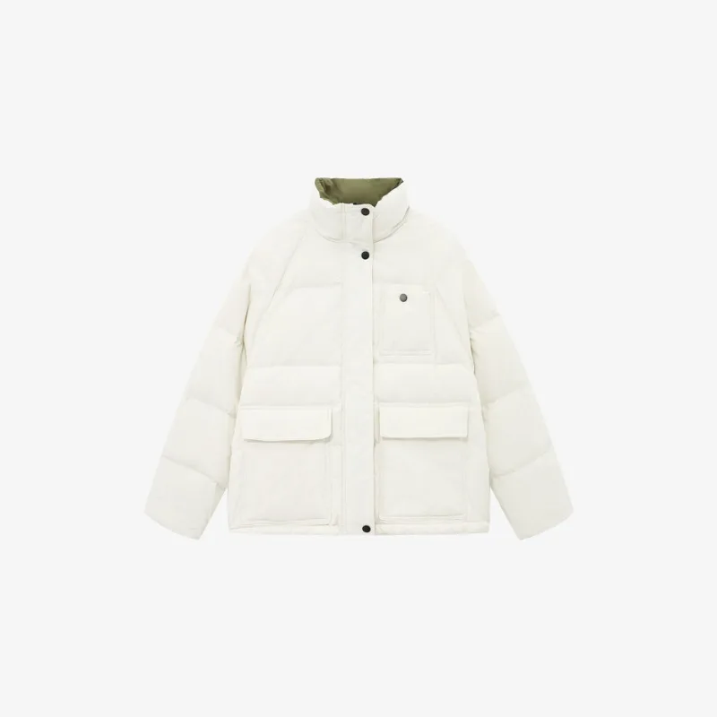 Women Winter Colorful Trendy Zipper Pocket Hooded Casual Leisure Fashion Simple Short Oceans Premium Niche Design Small Dopamine