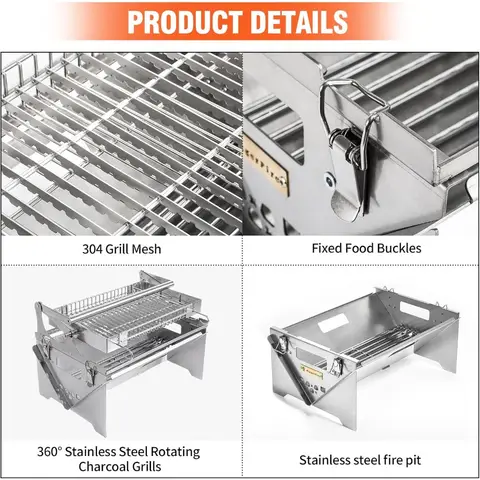 6 best sales कैम्पिंग ग्रिल - №4