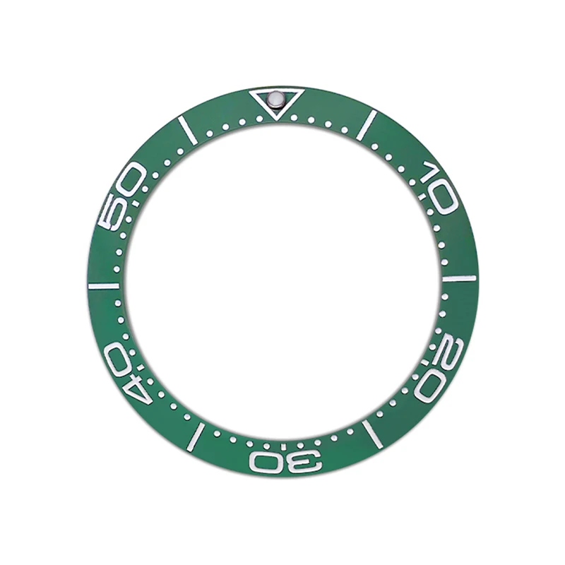 Anillo de inserción de bisel de cerámica inclinado de 38mm x 30,6mm, compatible con SKX007 SKX009 SRPD GMT SUB Seahorse, caja de reloj para hombre, piezas de reacondicionamiento de anillo