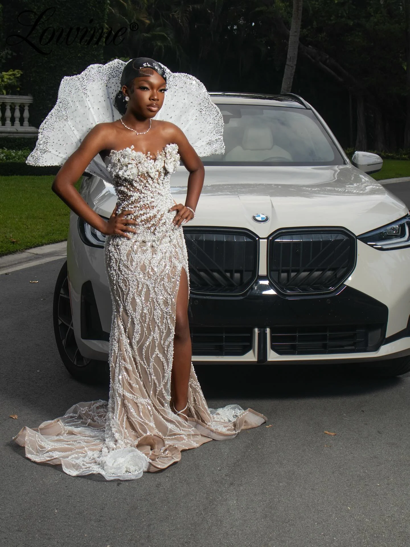 

Роскошные вечерние платья цвета темного шампанского с жемчугом, южноафриканские праздничные платья, вечерние платья с кристаллами, длинные вечерние платья-русалки, на заказ