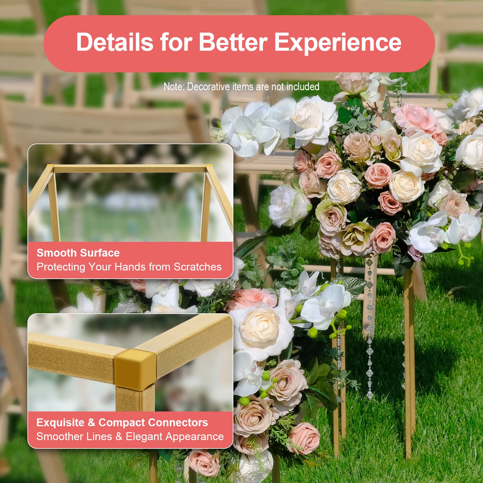 10Pcs 80cm/60cm Metal Plating Floral Decor Vase Floor Column Stand Road Lead Wedding Supply