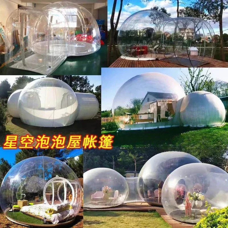 Internet celebrity star inflatable bubble house waterproof spherical exhibition tent outdoor camping transparent dome