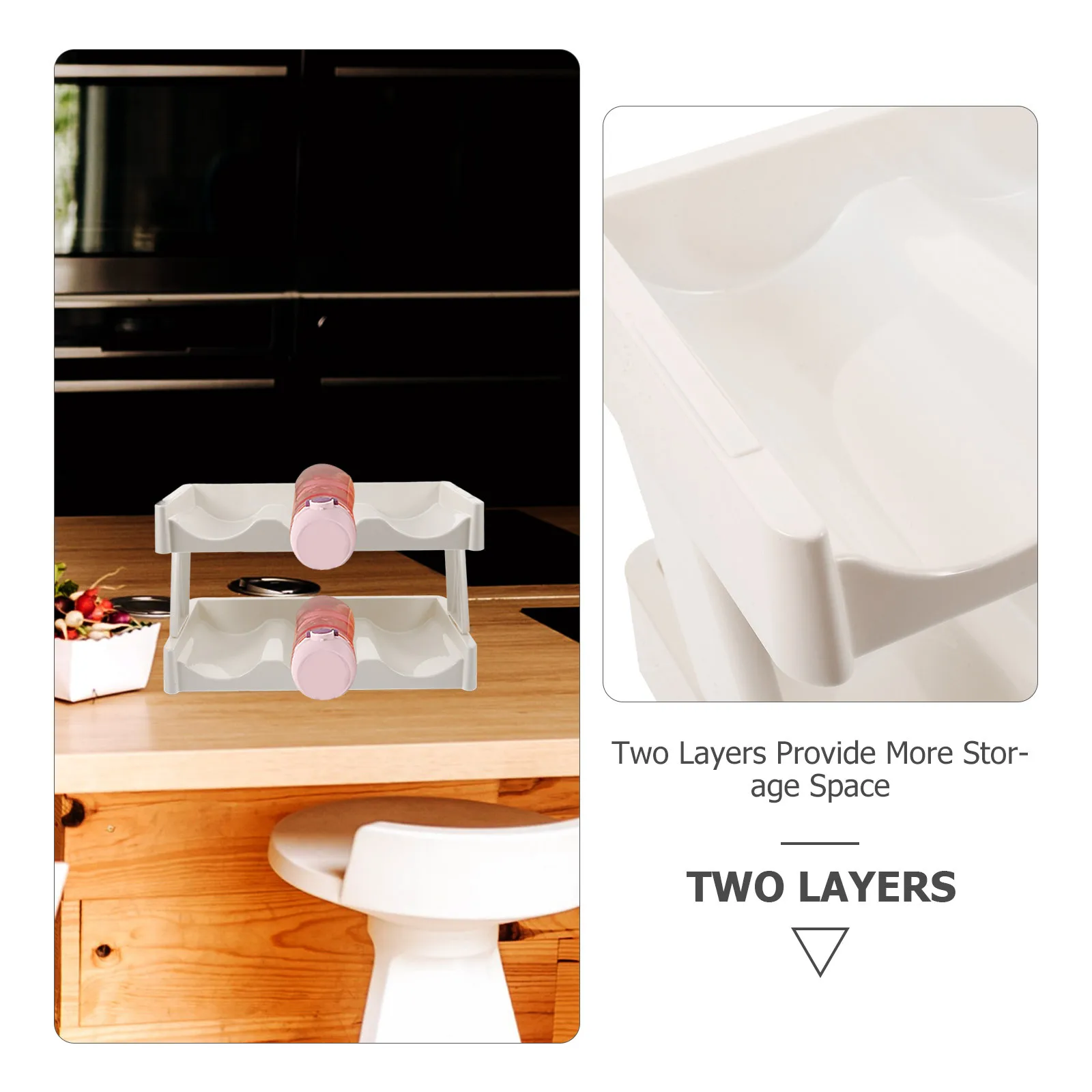 Portabicchieri a due livelli per controsoffitti da cucina, bicchiere, bottiglie, organizer da tavolo, per armadietto