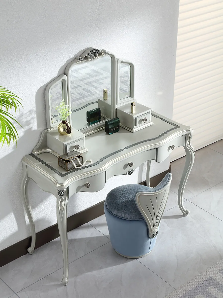 CX light luxury solid wood with carved dresser European-style cloakroom master bedroom small dressing table