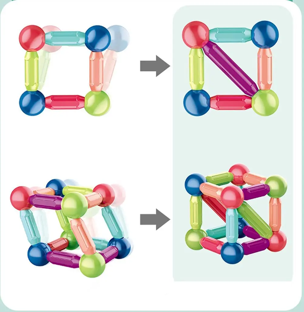 Magnetische Konstruktor blöcke Set Spielzeug für Kinder Magnet Stick Rod Bausteine Montessori Lernspiel zeug für Kinder Junge Mädchen