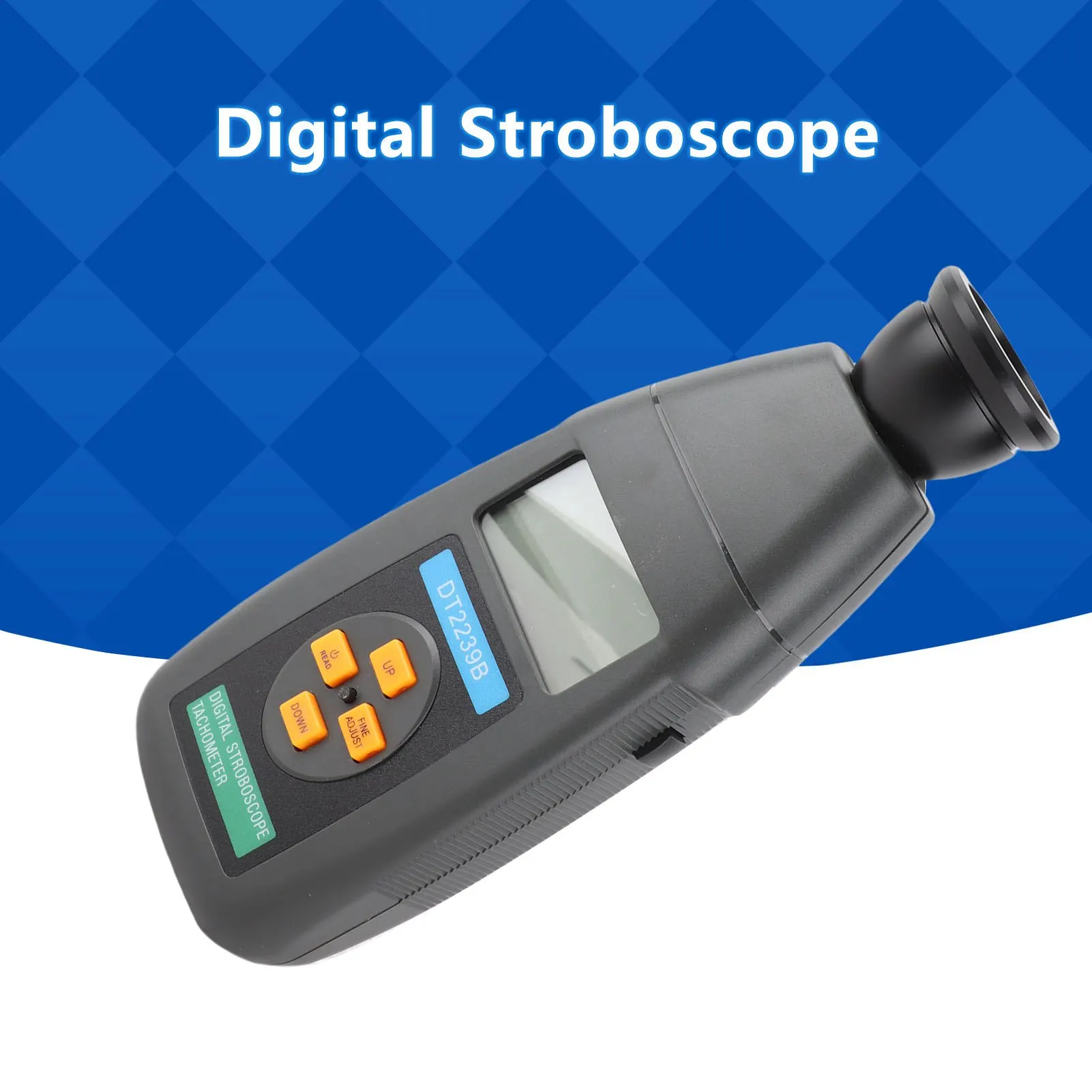 

Цифровой стробоскоп, фотоэлектрический тахометр вспышки, измеритель революции, портативный портативный измеритель революции DT2239B, электрические инструменты