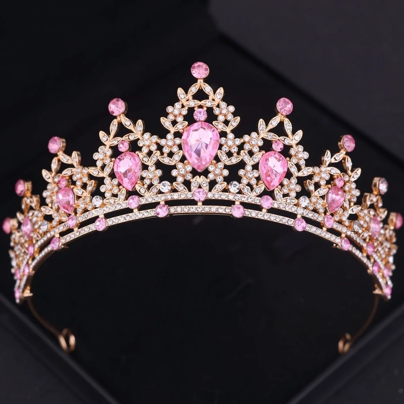 Diadema corona di cristallo barocco per le donne sposa strass Prom Diadem accessori per capelli da sposa da sposa diademi e corone di gioielli