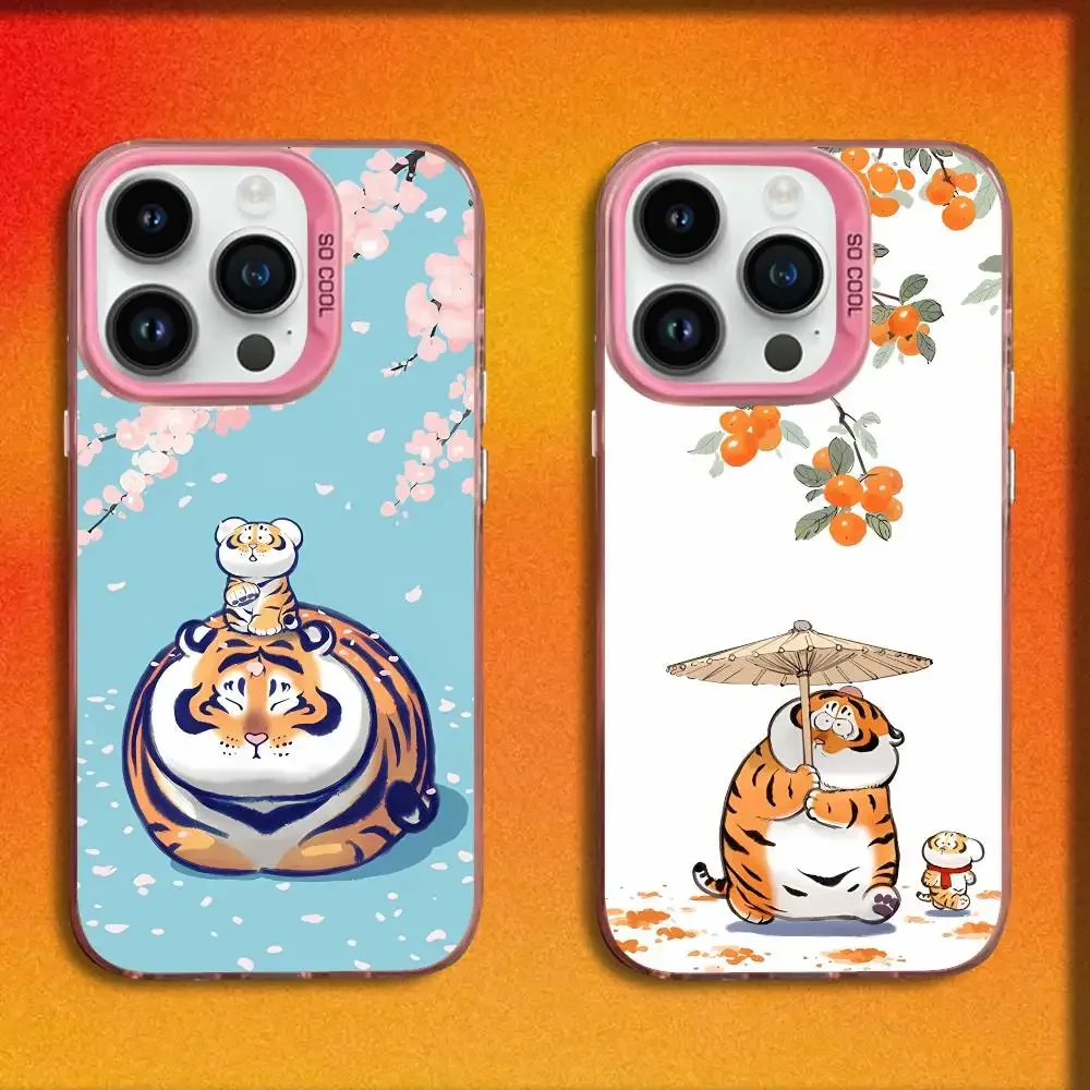 

Cute Cartoon Tiger Phone Case For iPhone 17,16,15,14,13,12,11,Pro,Max,Plus,E,SE4,Air,Mini Pink IMD Box