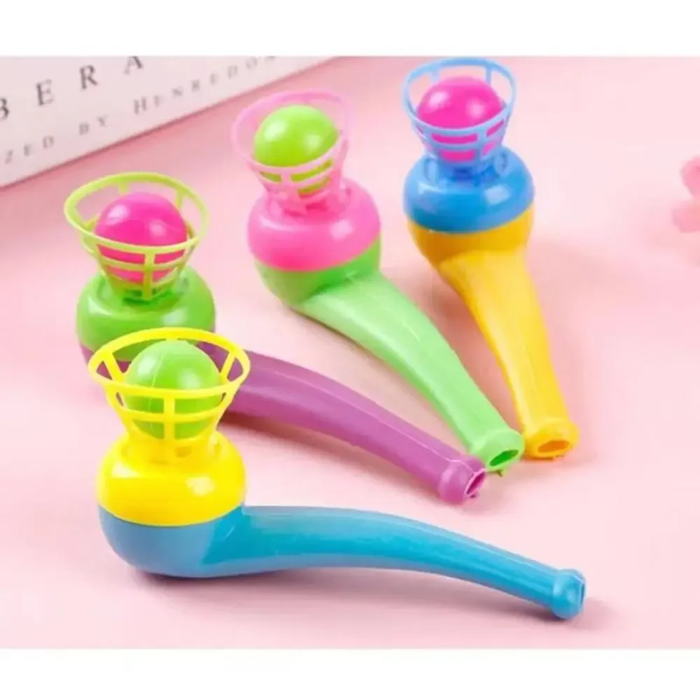 10PCS ตลกระงับเด็ก Breath Rod Ball BALANCE การฝึกอบรม FLOAT เป่าลูกบอล Blow PIPE ของเล่น