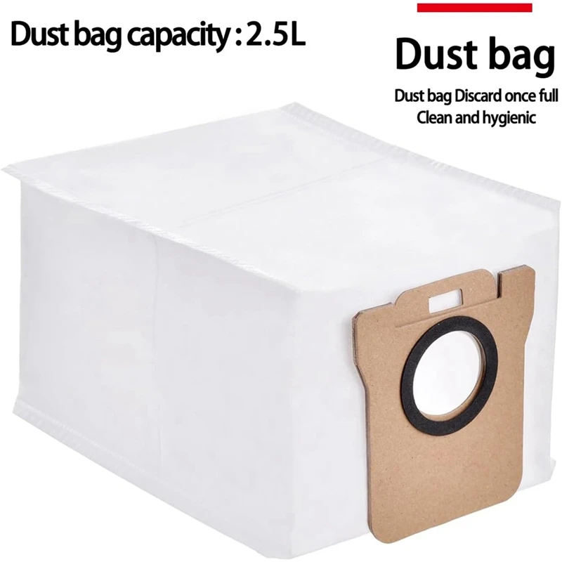 A44F-For Xiaomi Robot Vacuum X10 Plus، X10+، X20+، X20 Plus فرش جانبية رئيسية مرشحات Hepa ممسحة قماش أكياس الغبار أجزاء