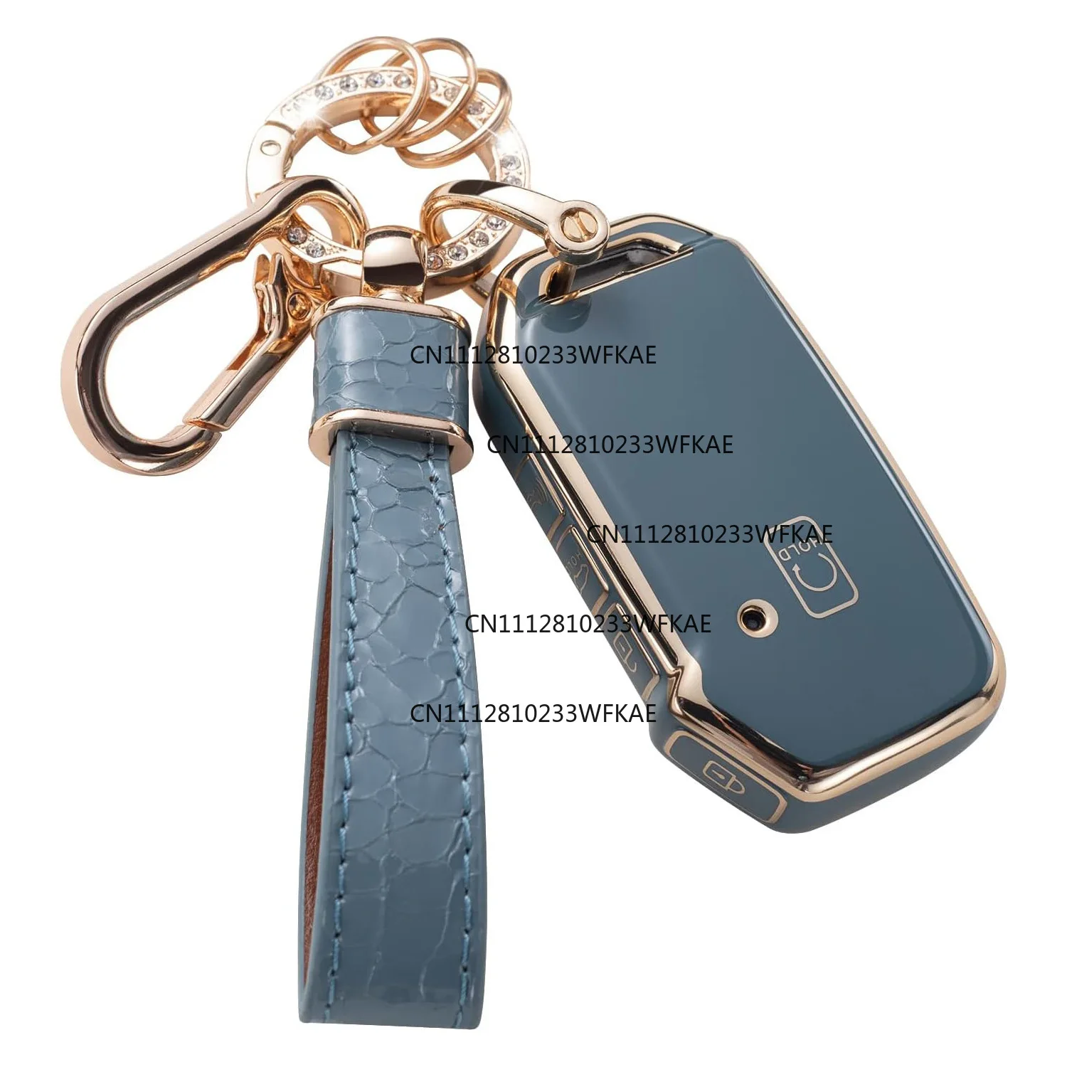 Phnom Penh four-color key cover pendant, car key bag, stone pattern keychain.