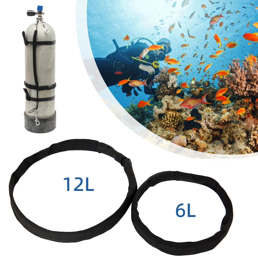 Scuba Diving Tank Hoop Cylinder Hoop Loop Strap Stage Bottle Rigging Band Diving Retainer Band Trap Steel For 6L 12L Tank